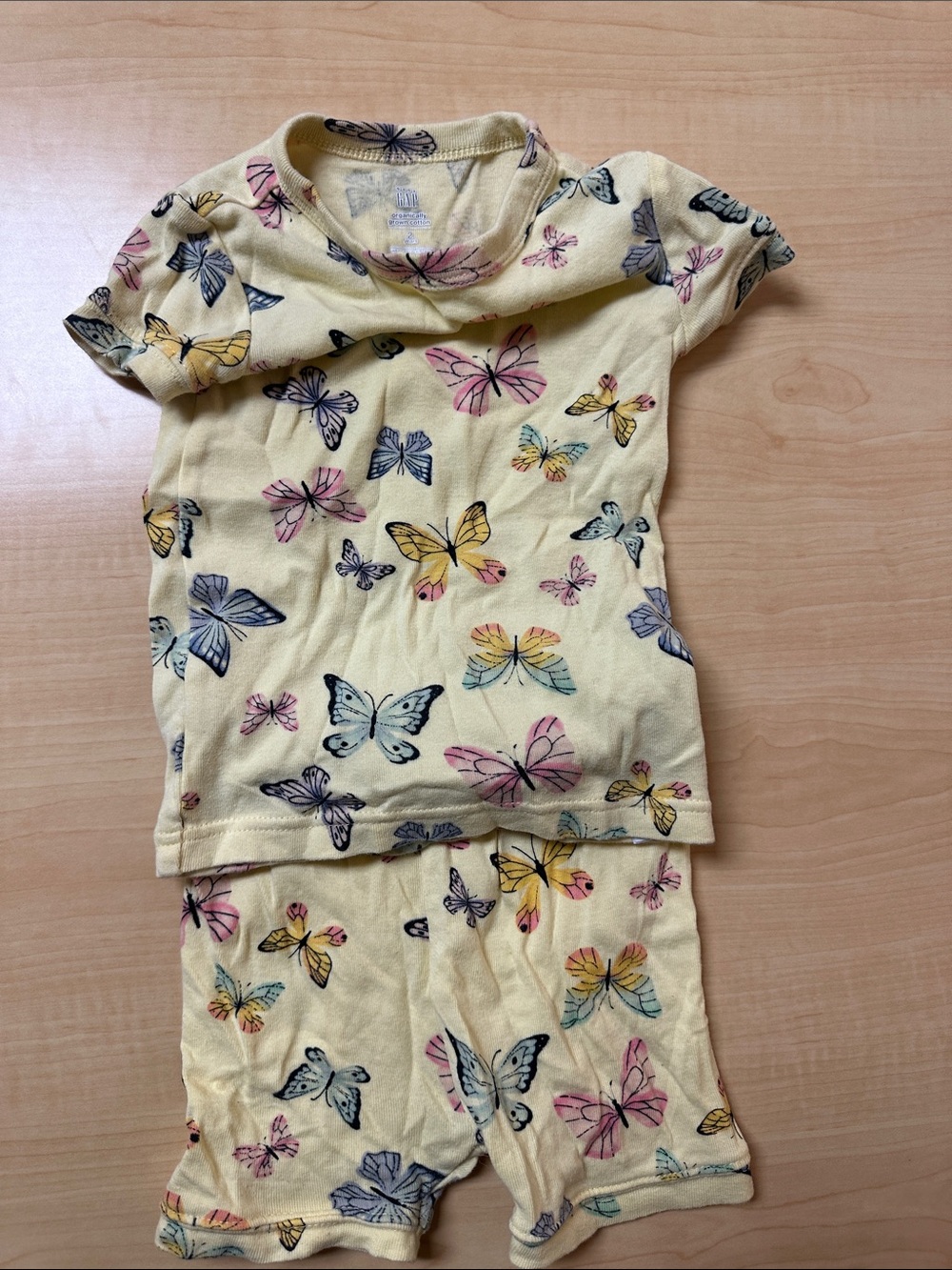 GAP Yellow Butterfly Short Pajama Set